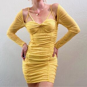 Camila Coelho Mustard Long Sleeve Dress
